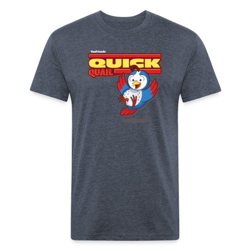 Quick Quail Character Comfort Adult Tee - heather navy