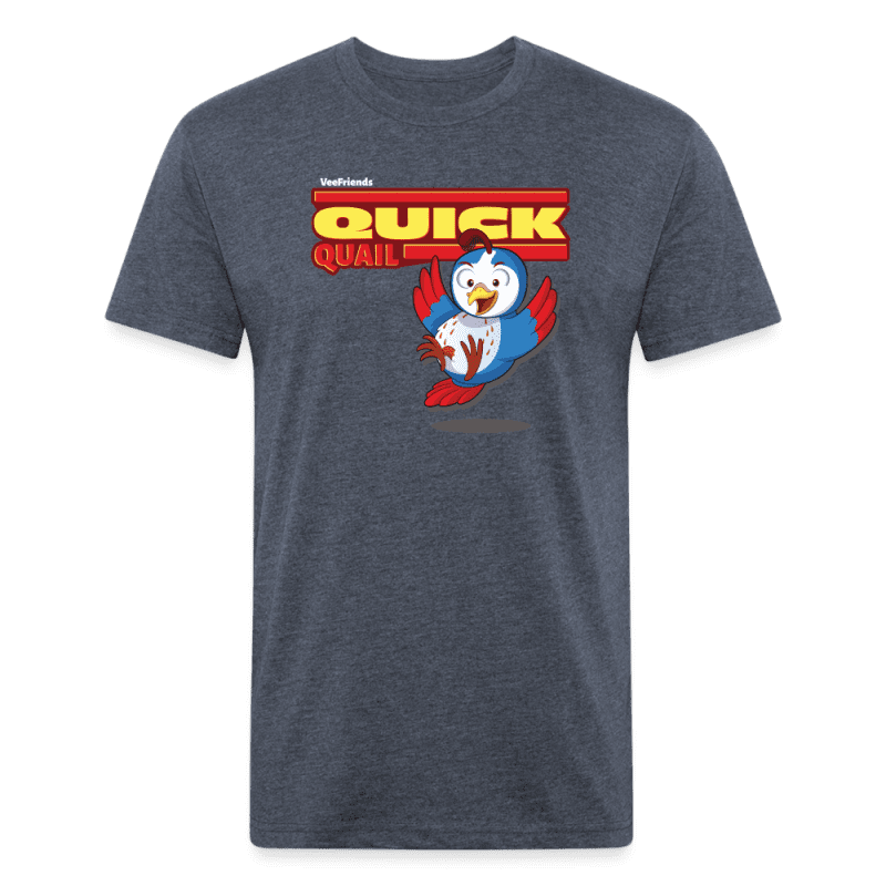 Quick Quail Character Comfort Adult Tee - heather navy