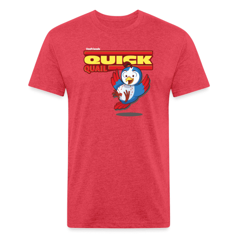 Quick Quail Character Comfort Adult Tee - heather red