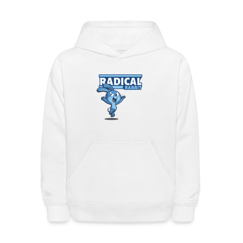 Radical Rabbit Character Comfort Kids Hoodie - white