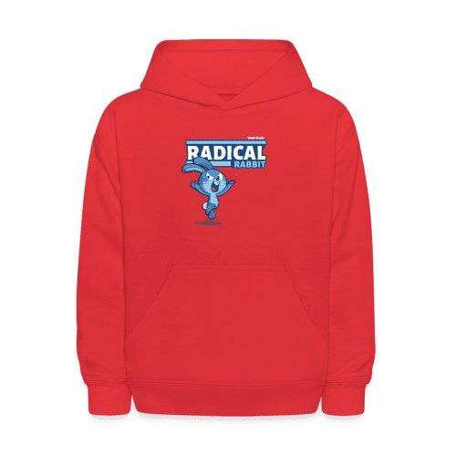 Radical Rabbit Character Comfort Kids Hoodie - red