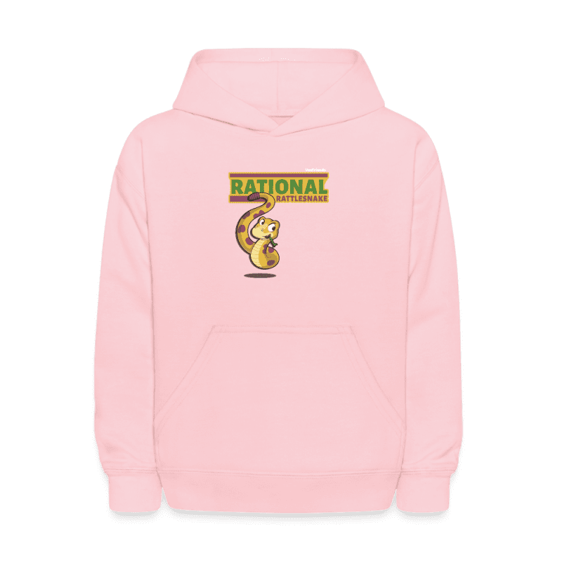 Rational Rattlesnake Character Comfort Kids Hoodie - pink