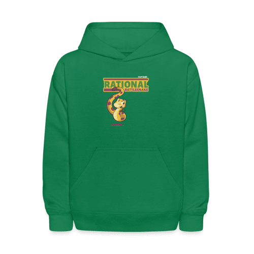 Rational Rattlesnake Character Comfort Kids Hoodie - kelly green