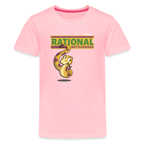 Rational Rattlesnake Character Comfort Kids Tee - pink