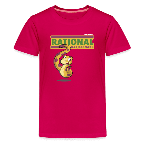 Rational Rattlesnake Character Comfort Kids Tee - dark pink