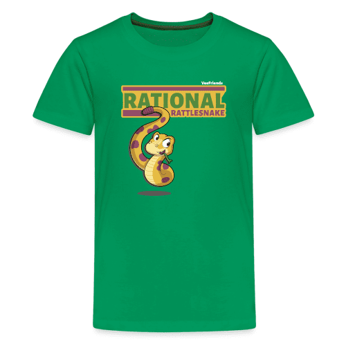 Rational Rattlesnake Character Comfort Kids Tee - kelly green