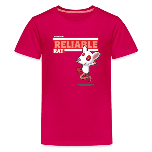 Reliable Rat Character Comfort Kids Tee - dark pink