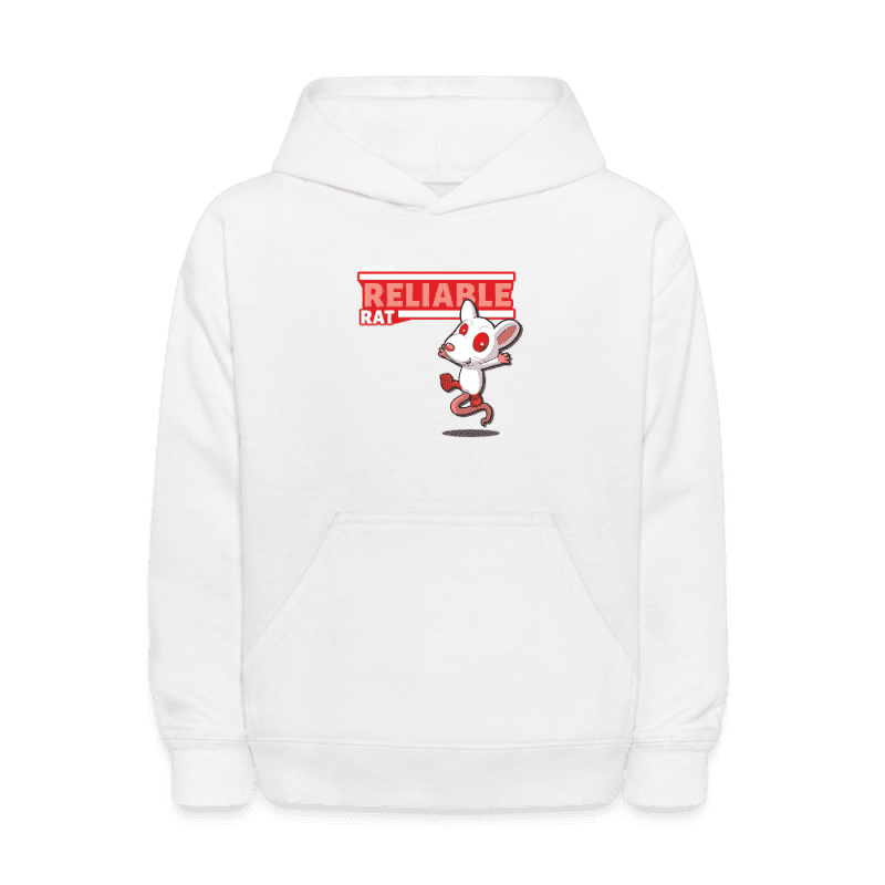 Reliable Rat Character Comfort Kids Hoodie - white