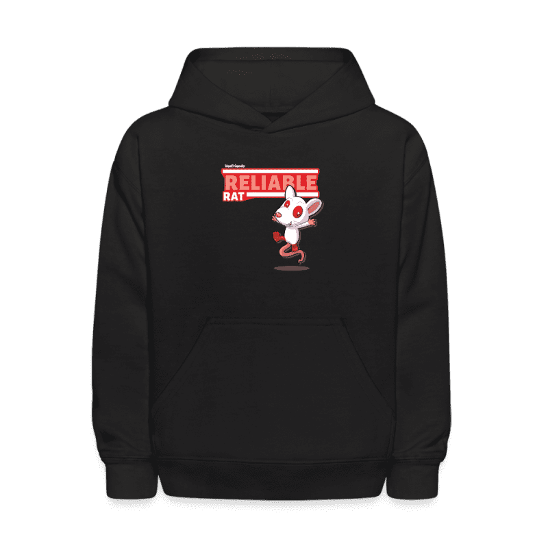 Reliable Rat Character Comfort Kids Hoodie - black