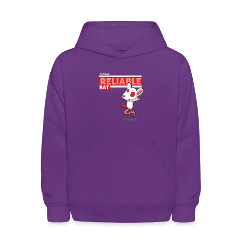 Reliable Rat Character Comfort Kids Hoodie - purple