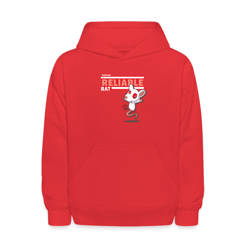 Reliable Rat Character Comfort Kids Hoodie - red