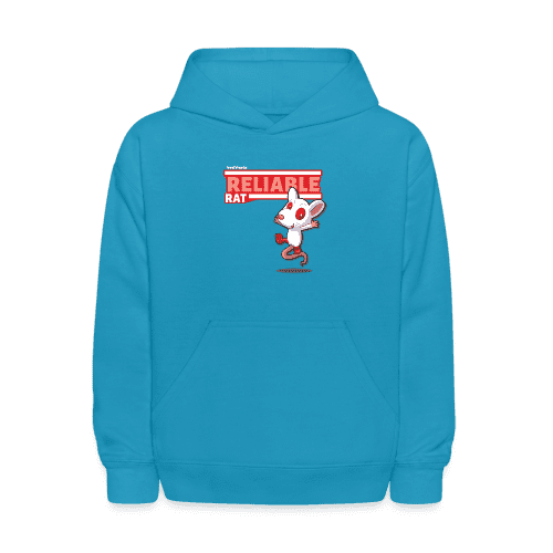 Reliable Rat Character Comfort Kids Hoodie - turquoise