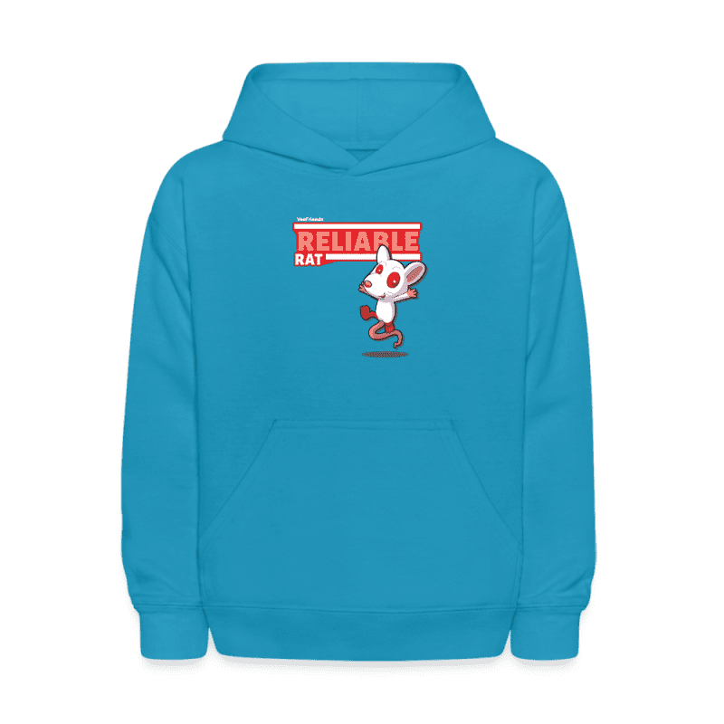 Reliable Rat Character Comfort Kids Hoodie - turquoise