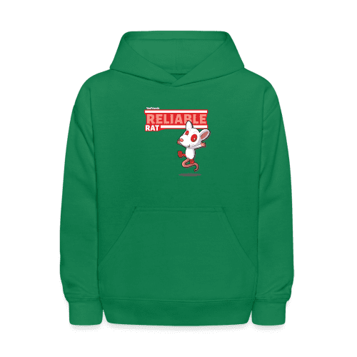 Reliable Rat Character Comfort Kids Hoodie - kelly green