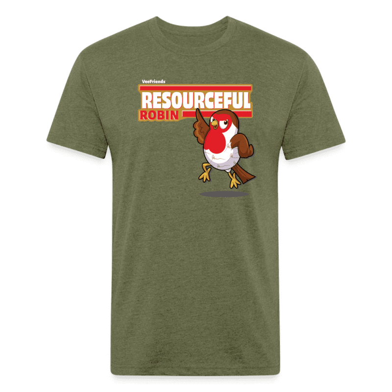 Resourceful Robin Character Comfort Adult Tee - heather military green