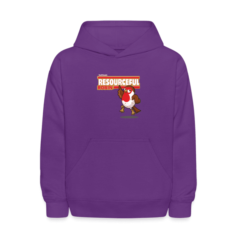 Resourceful Robin Character Comfort Kids Hoodie - purple