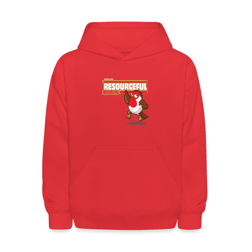 Resourceful Robin Character Comfort Kids Hoodie - red