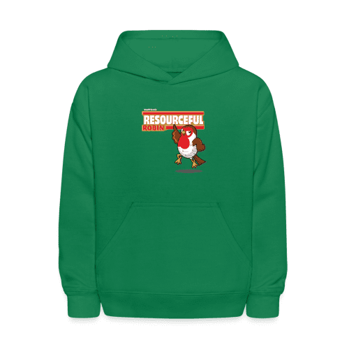 Resourceful Robin Character Comfort Kids Hoodie - kelly green