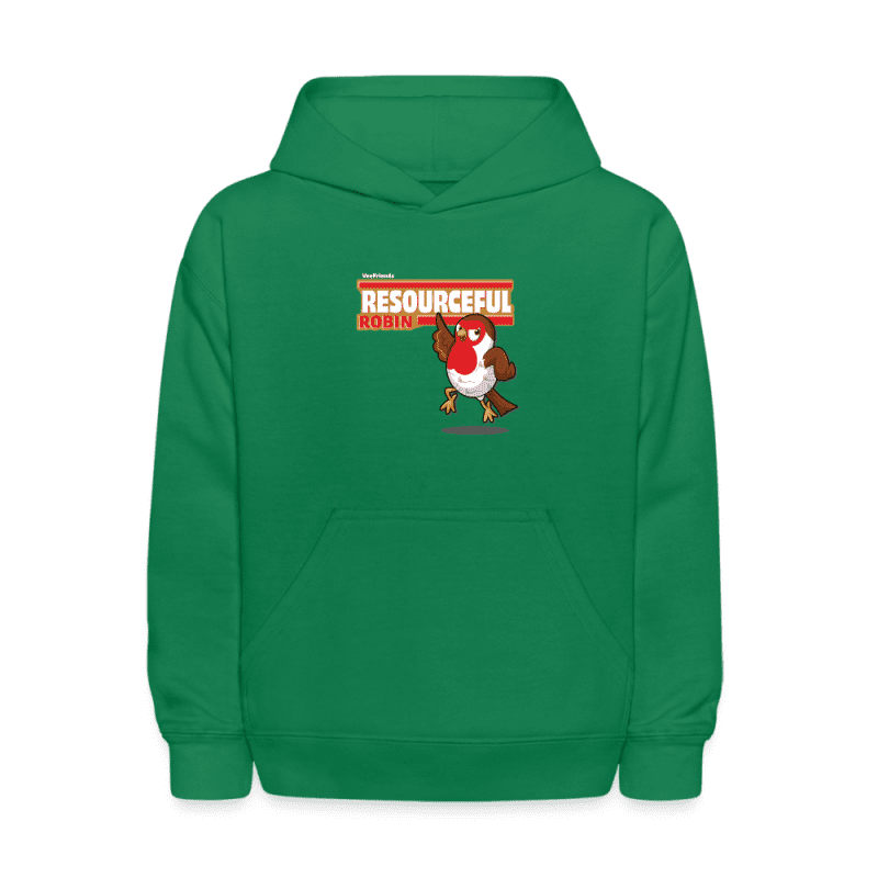 Resourceful Robin Character Comfort Kids Hoodie - kelly green