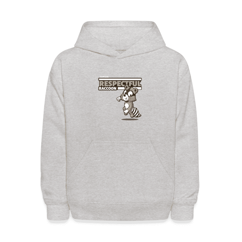 Respectful Racoon Character Comfort Kids Hoodie - heather gray