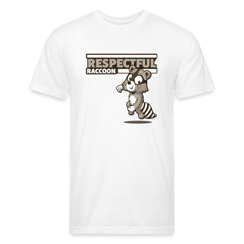 Respectful Racoon Character Comfort Adult Tee - white