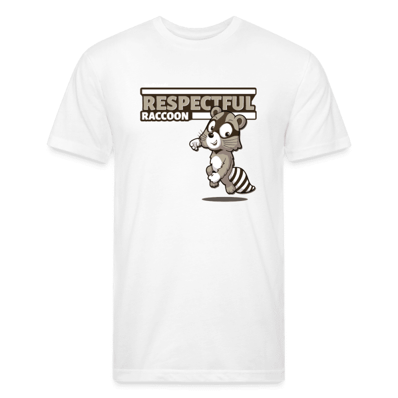 Respectful Racoon Character Comfort Adult Tee - white