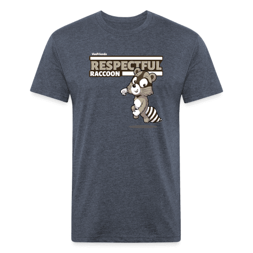 Respectful Racoon Character Comfort Adult Tee - heather navy