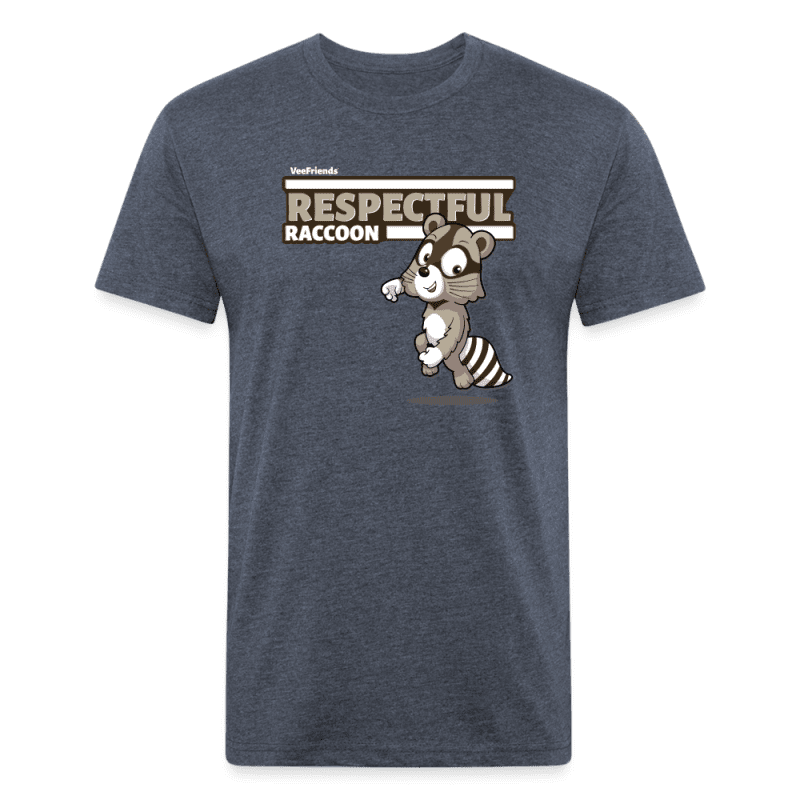 Respectful Racoon Character Comfort Adult Tee - heather navy