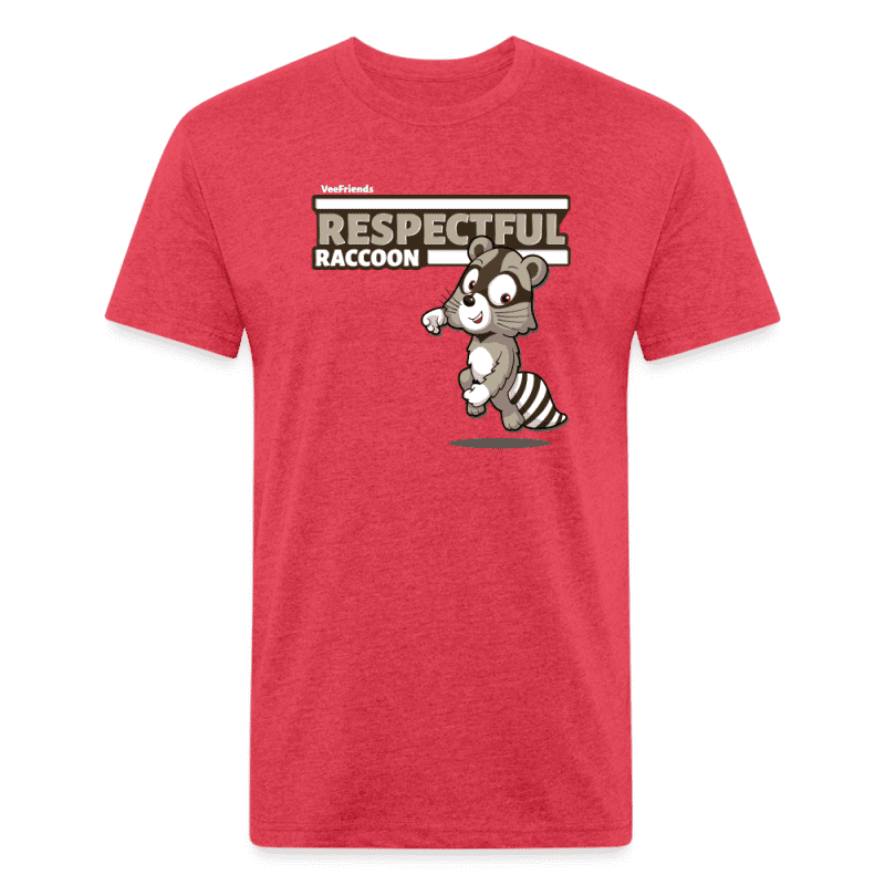 Respectful Racoon Character Comfort Adult Tee - heather red