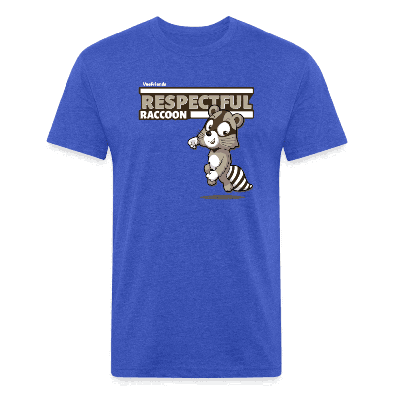 Respectful Racoon Character Comfort Adult Tee - heather royal