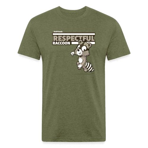 Respectful Racoon Character Comfort Adult Tee - heather military green