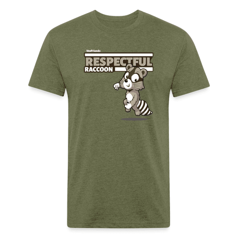 Respectful Racoon Character Comfort Adult Tee - heather military green