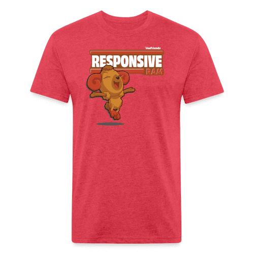 Responsive Ram Character Comfort Adult Tee - heather red