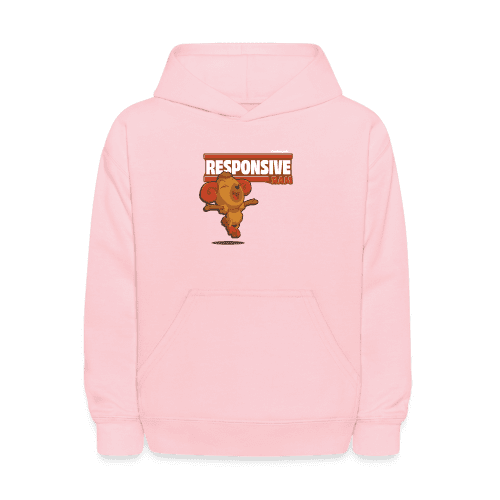 Responsive Ram Character Comfort Kids Hoodie - pink