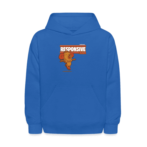 Responsive Ram Character Comfort Kids Hoodie - royal blue