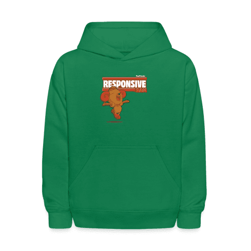 Responsive Ram Character Comfort Kids Hoodie - kelly green