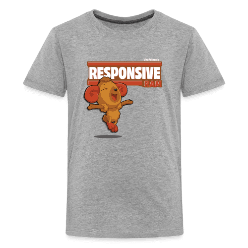 Responsive Ram Character Comfort Kids Tee - heather gray