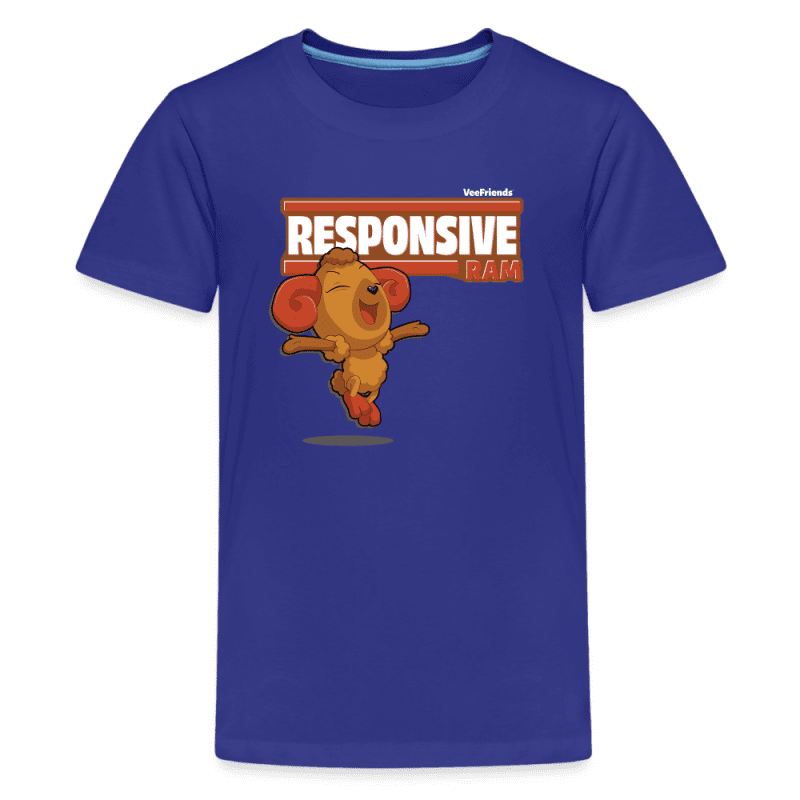 Responsive Ram Character Comfort Kids Tee - royal blue