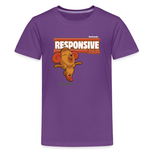 Responsive Ram Character Comfort Kids Tee - purple