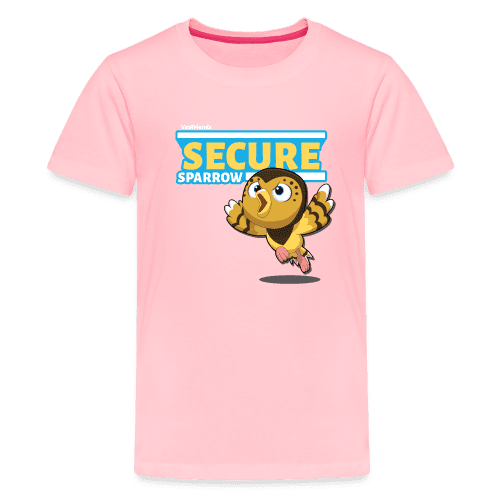 Secure Sparrow Character Comfort Kids Tee - pink