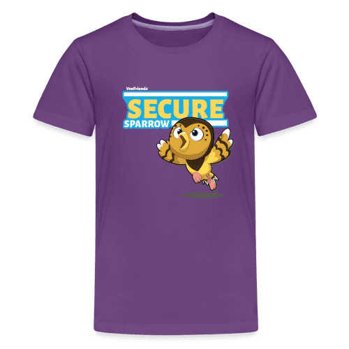 Secure Sparrow Character Comfort Kids Tee - purple