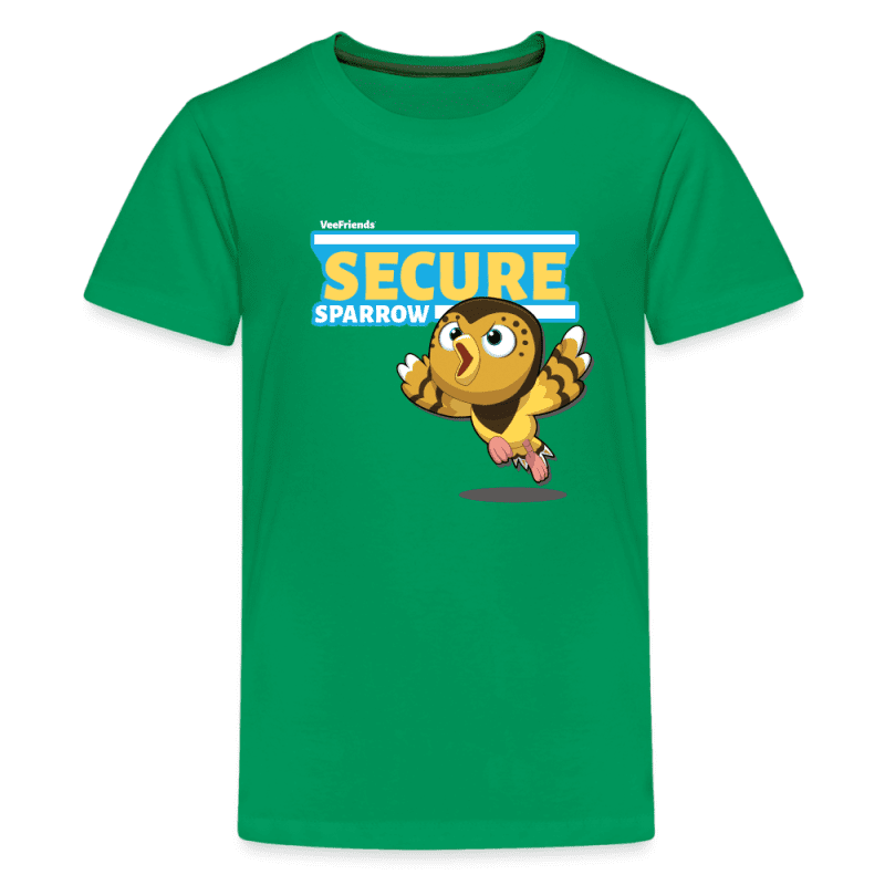 Secure Sparrow Character Comfort Kids Tee - kelly green