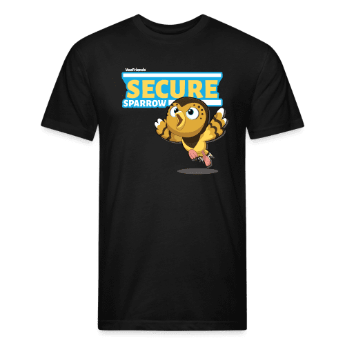 Secure Sparrow Character Comfort Adult Tee - black