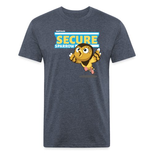 Secure Sparrow Character Comfort Adult Tee - heather navy