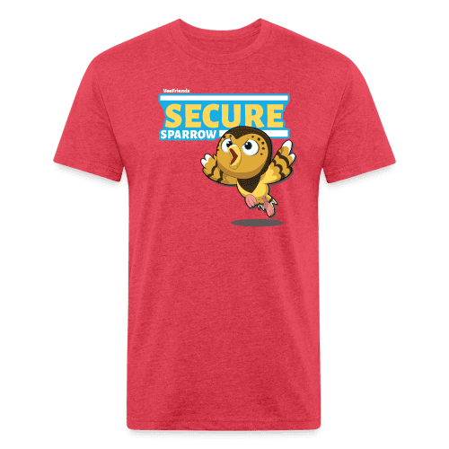 Secure Sparrow Character Comfort Adult Tee - heather red