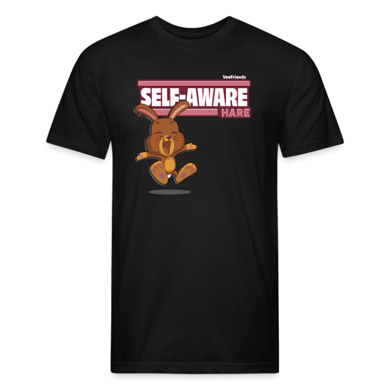 Self-Aware Hare Character Comfort Adult Tee - black