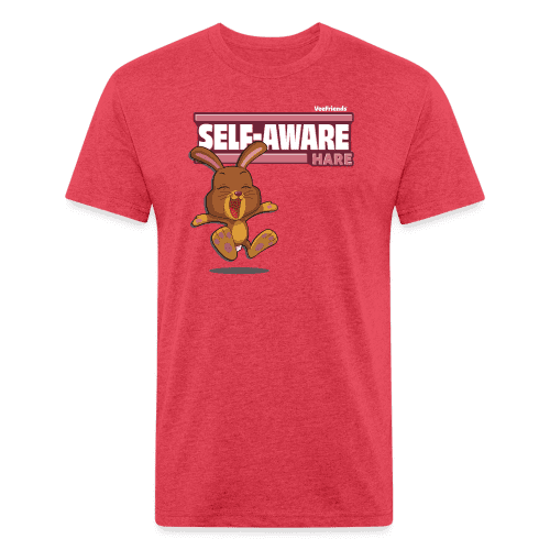 Self-Aware Hare Character Comfort Adult Tee - heather red