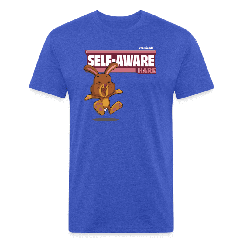 Self-Aware Hare Character Comfort Adult Tee - heather royal