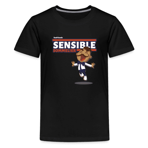 Sensible Sommelier Character Comfort Kids Tee - black