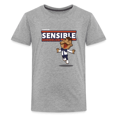 Sensible Sommelier Character Comfort Kids Tee - heather gray